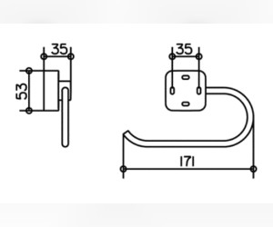 Бумагодержатель Keuco Smart 02362010000 без крышки