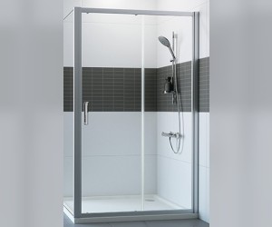 Душевая дверь раздвижная Huppe Classic 2 C20410.069.321,стекло прозрачное, профиль блестящее серебро, 130х 200 см