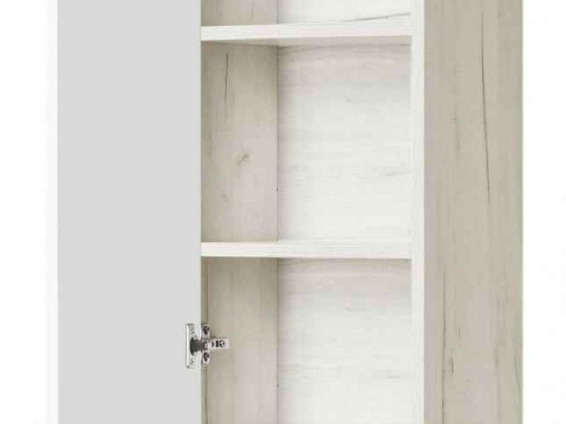 Пенал Акватон Флай 35 см, 1-створчатый, белый, дуб крафт, левый/правый