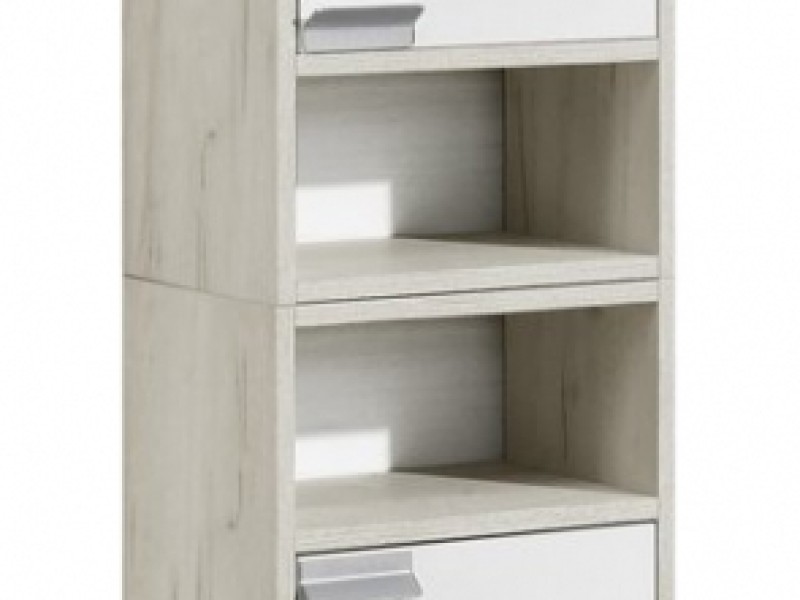 Пенал Акватон Флай 35 см, 1-створчатый, белый, дуб крафт, левый/правый