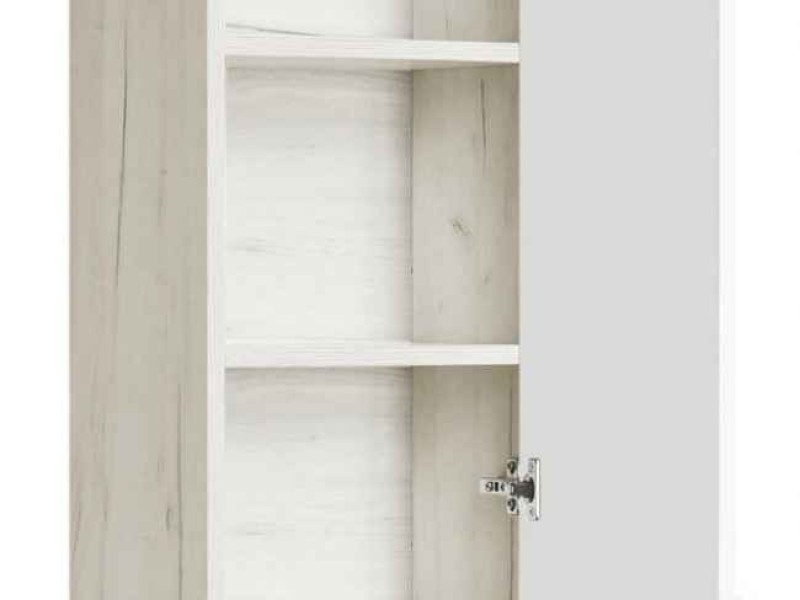 Пенал Акватон Флай 35 см, 1-створчатый, белый, дуб крафт, левый/правый