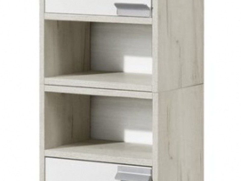 Пенал Акватон Флай 35 см, 1-створчатый, белый, дуб крафт, левый/правый