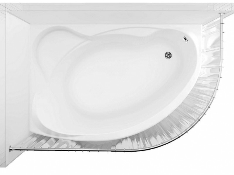 Карниз для ванны Aquanet Jersey 00177986 170*90 см полукруглый