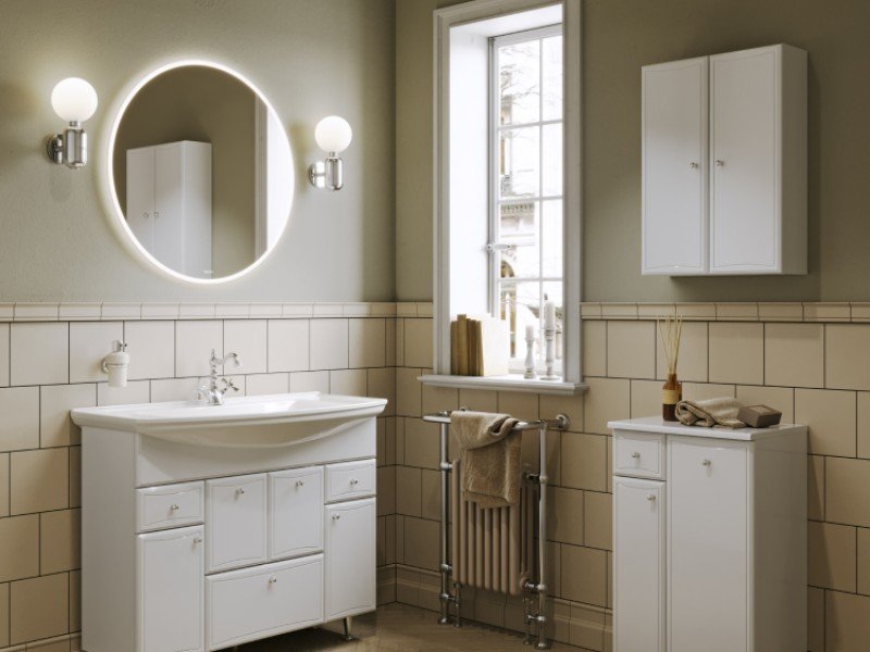 Зеркало со светодиодной подсветкой, сенсорным выключателем, регулятором освещенности и обогревом