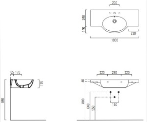 Раковина GSI Panorama 665111