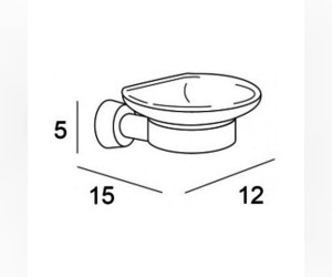 Мыльница Inda Dado A12110CR21, настенная