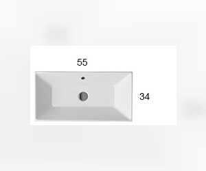 Раковина накладная Globo Forty3 FO057.BI*0, 55х34 см