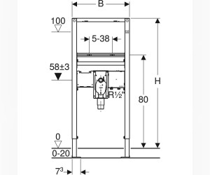 Инсталляция Geberit Duofix для раковины 111.556.00.1