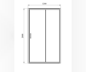 Душевая перегородка Радомир 120 см, 1-63-2-0-0-1080, стекло прозрачное, хром