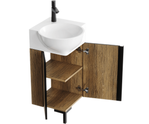 Напольная тумба с двумя дверьми с умывальником