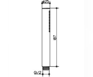 Душевая лейка Keuco Edition 11 56080 010100 стержневидная однорежимная