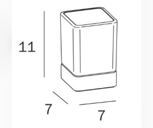 Стакан Inda Lea A1810ZNE21 настольный, цвет: черный матовый
