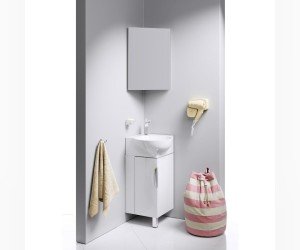 Угловой универсальный левый/правый зеркальный шкаф с одной дверью