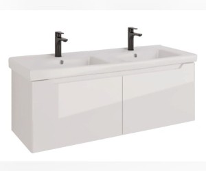 Тумба под раковину Dreja W 99.9400, 125 см, белый глянец