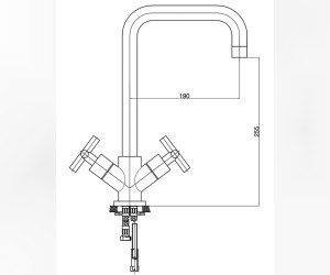 Смеситель GPD Nino LEB05, для кухонной мойки, хром