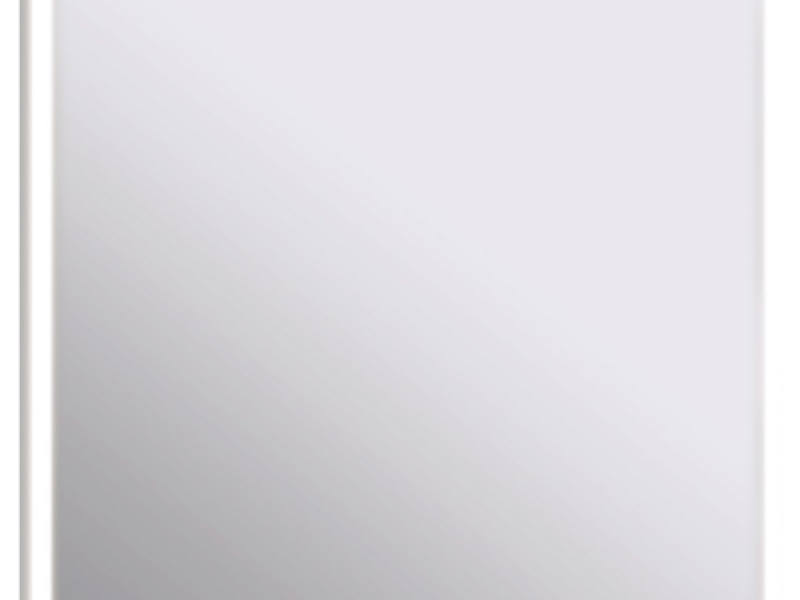 Зеркало со светодиодной подсветкой в металлическом профиле, выключателем и регулятором освещенности.