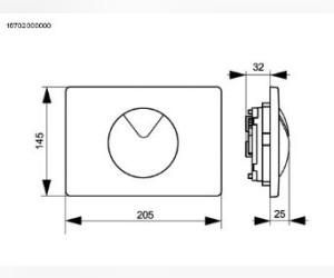 Клавиша Sanit S702 16.702.93.0000, матовый хром