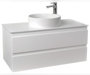 Тумба со столешницей под раковину Jacob Delafon Madeleine, 100 см, со светодиодной подсветкой, белая матовая, EB2084-J51