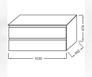 Тумба со столешницей под раковину Jacob Delafon Madeleine, 100 см, со светодиодной подсветкой, белая матовая, EB2084-J51