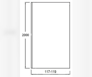 Душевой уголок Jacob Delafon Contra Walk In E22W120-BLV 120 см, с горизонтальной штангой и крючком, несравненный черный