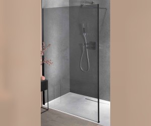 Душевой уголок Jacob Delafon Contra Walk In E22W120-BLV 120 см, с горизонтальной штангой и крючком, несравненный черный