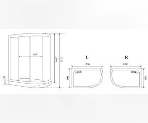 Душевая кабина Timo Premium Ilma-902 L/R 120 x 80 см