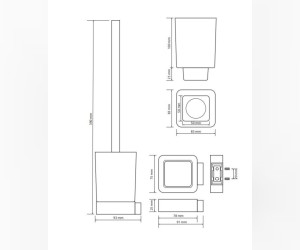 Ершик Bemeta Solo 139113142 9.3 x 9.3 x 39 см, хром