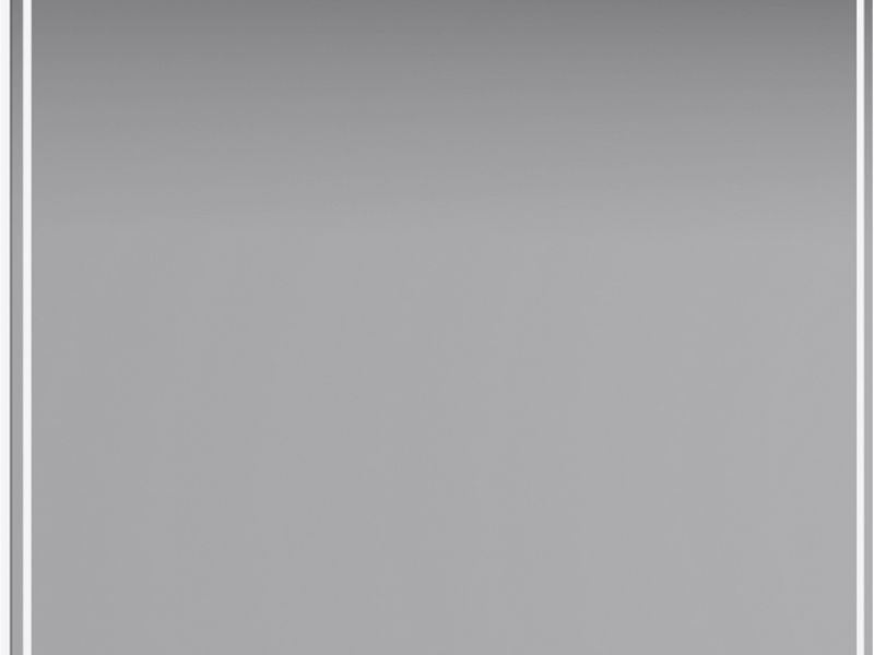 Зеркало со светодиодной подсветкой, сенсорным выключателем и регулятором освещенности.