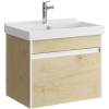 Подвесная тумба 60 см с одним ящиком в цвете дуб давос, с умывальником