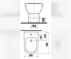 Биде Jika Mio 3271.2.000.304.1 напольное