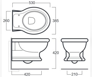 Подвесной унитаз Simas Lante LA18