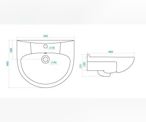 Раковина Santek Антик-55, 1.WH11.0.186