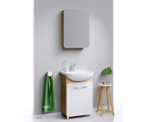 Зеркальный шкаф с одной дверью(петли установлены слева)