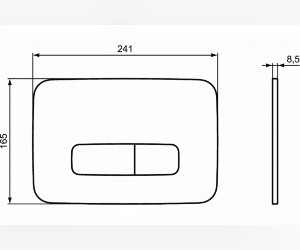 Клавиша Ideal Standard Oleas M3, R0123AC, цвет белый