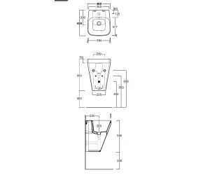 Раковина Simas Baden Baden BB13bi*1 подвесная, 40 х 45 х 55 см
