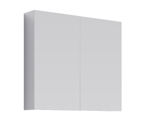 Зеркальный шкаф с двумя дверьми на петлях с плавным закрыванием