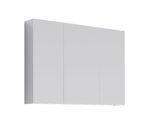 Зеркальный шкаф с тремя дверьми на петлях с плавным закрыванием