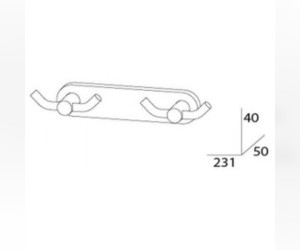 Планка с двумя двойными крючками Artwelle Harmonie HAR 008