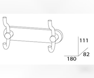Планка с двумя крючками-вешалками Artwelle Harmonie HAR 005