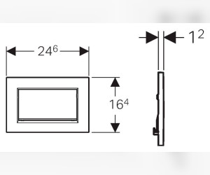 Клавиша Geberit Sigma Type 30 115.883.KM.1 черная, хром глянцевый