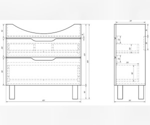 Тумба Dreja Laguna Plus 85 под раковину 99.0107, белый лак