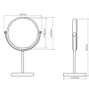 Косметическое зеркало Bemeta 112201252 8 23.5 x 14 x 38.5 см, без подсветки, хром