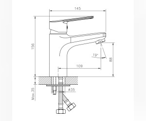 Смеситель Decoroom DR22011, для раковины, хром