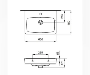 Раковина Santek Нео-60 см 1WH302186 белая