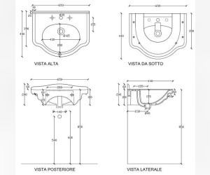 Раковина Galassia Ethos 8432, 65*44*h24 см (8432М), белая