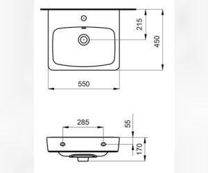 Раковина мебельная Santek Нео 55 см, 1WH302185