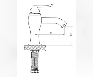 Смеситель GPD Tauro MLB150, для раковины, хром