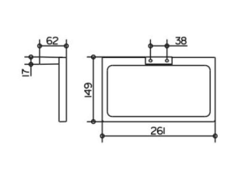 Полотенцедержатель кольцевой Keuco Edition 11 11121 010000, 26 см, хром