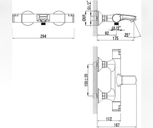 Смеситель Damixa Space Zero 575000000 для ванны и душа