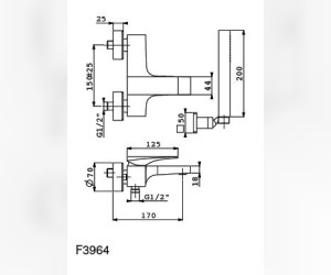 Смеситель Fima Carlo Frattini Zeta F3964CR для душа